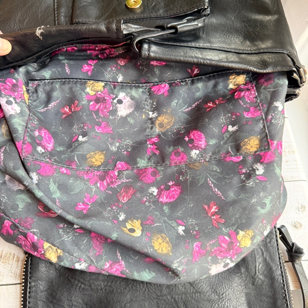 Urban Expressions | Black Vegan Leather Backpack - Picture 5 of 12